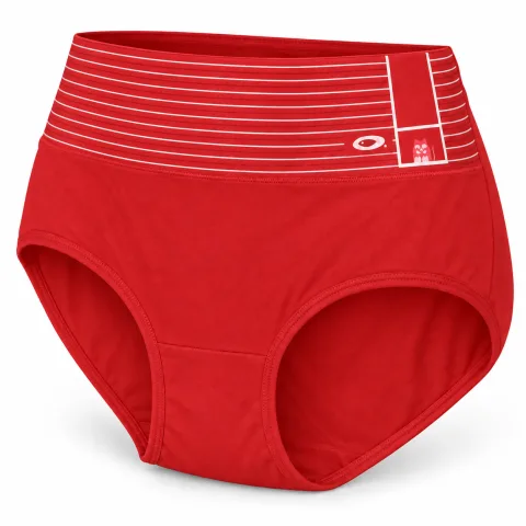 Women’s High Waist Full Coverage Stretch Briefs with Striped Waistband — 