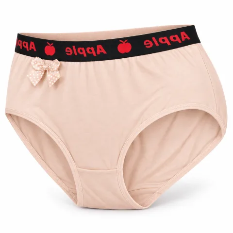 Women’s Full Coverage Stretch Briefs with Printed Waistband and Bow — 
