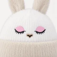 Soft Rabbit Wool Bunny Ear Beanie for Toddlers photo 5
