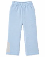 Girls’ Sky Blue and Beige Knitted 2 Piece Winter Outfit with Pearl and Cable Knit Detail photo 5