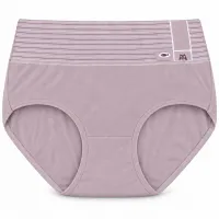 Women’s High Waist Full Coverage Stretch Briefs with Striped Waistband photo 1