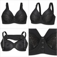 Black Lace Bra with Front Snap Closure photo 6