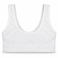 Women’s White Pullover Bra with Wide Straps and Gathered Front photo 3