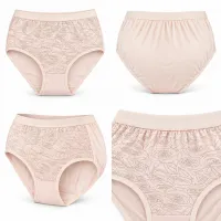 Women’s High Waist Full Coverage Briefs with Dotted Floral Design photo 6