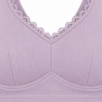 Women’s Lace Trim Wide Strap Pullover Bra photo 5