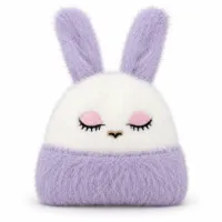 Soft Rabbit Wool Bunny Ear Beanie White and Lavender photo 4