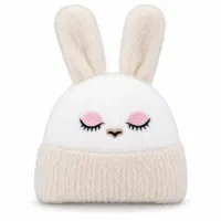 Soft Rabbit Wool Bunny Ear Beanie for Toddlers photo 2