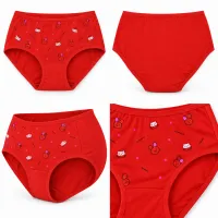 Women’s Cartoon Print Full Coverage Stretch Briefs photo 6