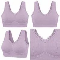 Women’s Lace Trim Wide Strap Pullover Bra photo 6