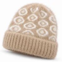 Kids’ Soft Fuzzy Knitted Winter Beanie Cap photo 1
