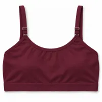 Women’s Plain Bralette with Adjustable Straps and Back Hook Closure photo 1