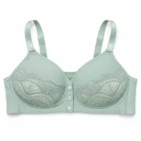 Mint Green Lace Bra with Three Button Front photo 4