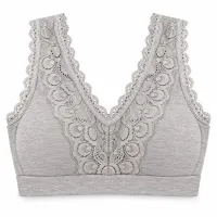 Removeable Pads Floral Lace V Neck Bralette photo 2