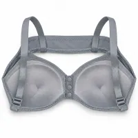 Grey Lace Bra with Front Snap Closure photo 4