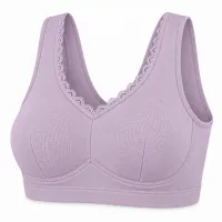 Women’s Lace Trim Wide Strap Pullover Bra photo 4