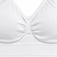 Women’s White Pullover Bra with Wide Straps and Gathered Front photo 5