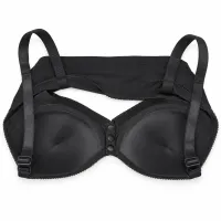 Black Lace Bra with Front Snap Closure photo 4