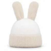 Soft Rabbit Wool Bunny Ear Beanie for Toddlers photo 3