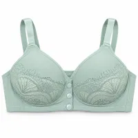 Mint Green Lace Bra with Three Button Front photo 2