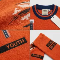 Boys’ 2 Piece Sporty Graphic Outfit Set with Basketball Sweater and Washed Denim Jeans photo 5