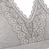 Removeable Pads Floral Lace V Neck Bralette photo 5