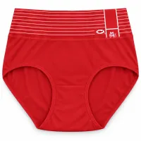 Women’s High Waist Full Coverage Stretch Briefs with Striped Waistband photo 4