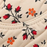 Cotton Floral Bra Cream | Comfortable All Season Wear photo 5