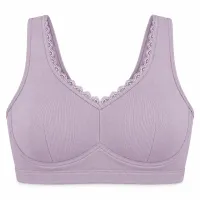 Women’s Lace Trim Wide Strap Pullover Bra photo 2