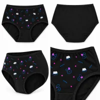 Women’s Cartoon Print Full Coverage Stretch Briefs photo 5