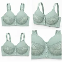 Mint Green Lace Bra with Three Button Front photo 6