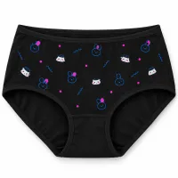 Women’s Cartoon Print Full Coverage Stretch Briefs photo 1