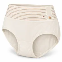 Women’s High Waist Full Coverage Stretch Briefs with Striped Waistband photo 3