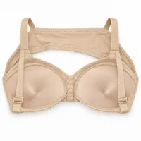 Beige Lace Bra with Front Snap Closure photo 4