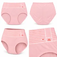 Women’s High Waist Full Coverage Stretch Briefs with Striped Waistband photo 6